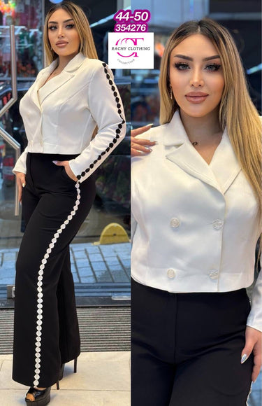 Crop Blazer With Pant
